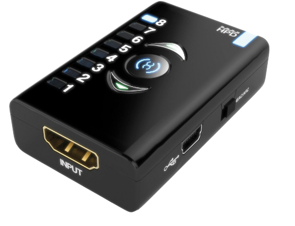 Dr HDMI مع مدخل HDMI ومنفذ Mini-USB ومؤشرات بنوك EDID المضيئة