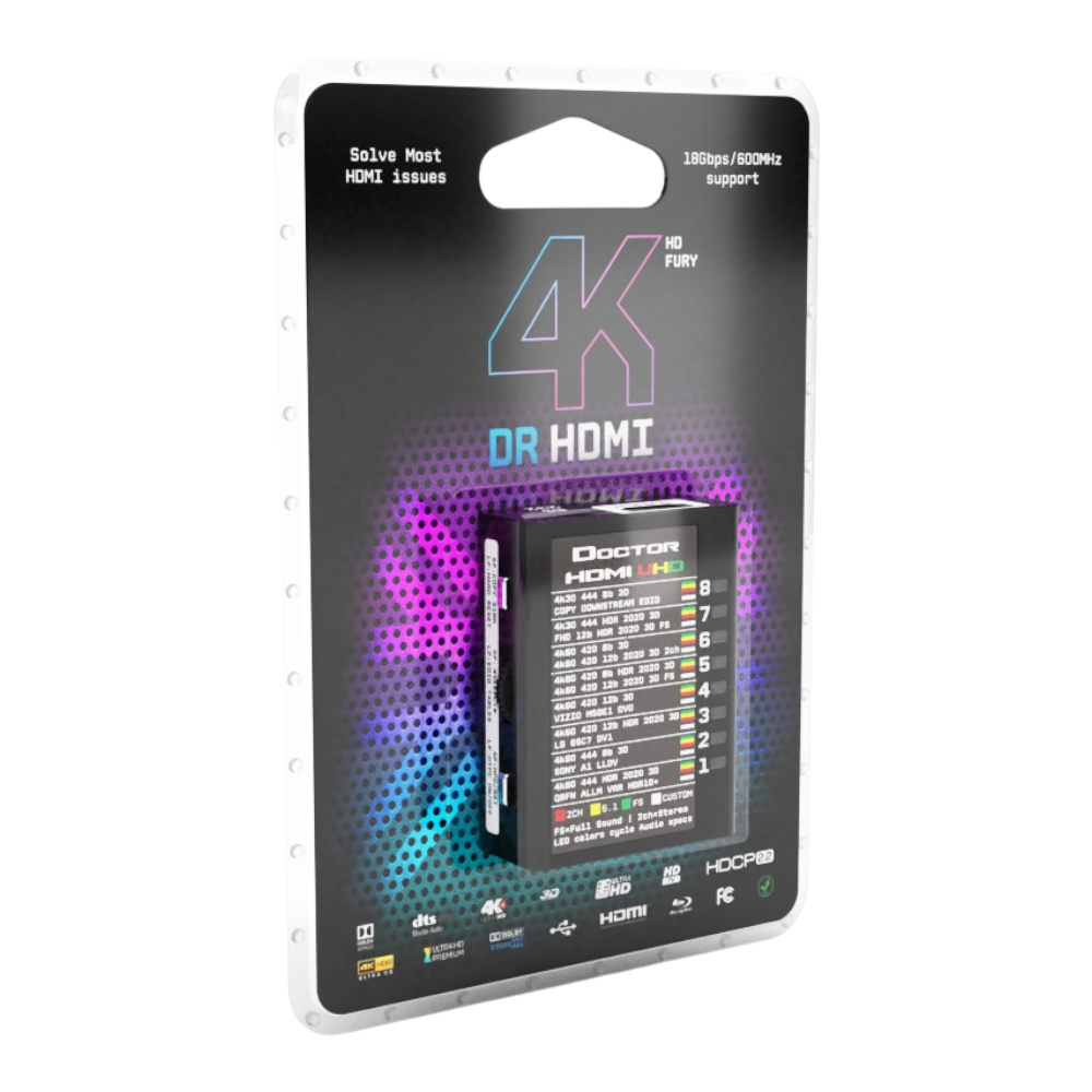 عبوة Dr HDMI 4K، الوجه الأمامي