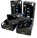 خمس وحدات Dr HDMI من زوايا مختلفة مع مدخل ومخرج HDMI ومنفذ Mini-USB ومفتاح HEAC/ARC