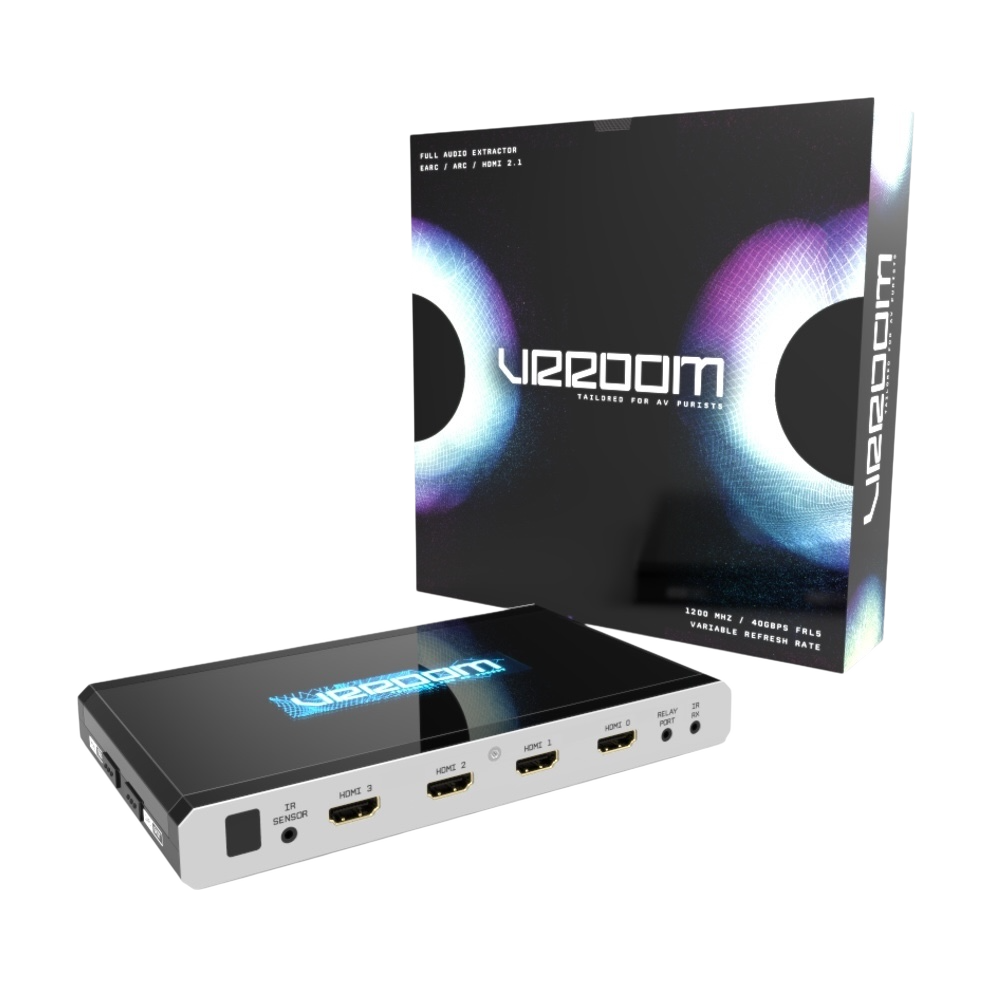 HDfury VRROOM، مصفوفة HDMI 2.1 بدقة 8K ومستخرج صوت، واجهة علبة المنتج