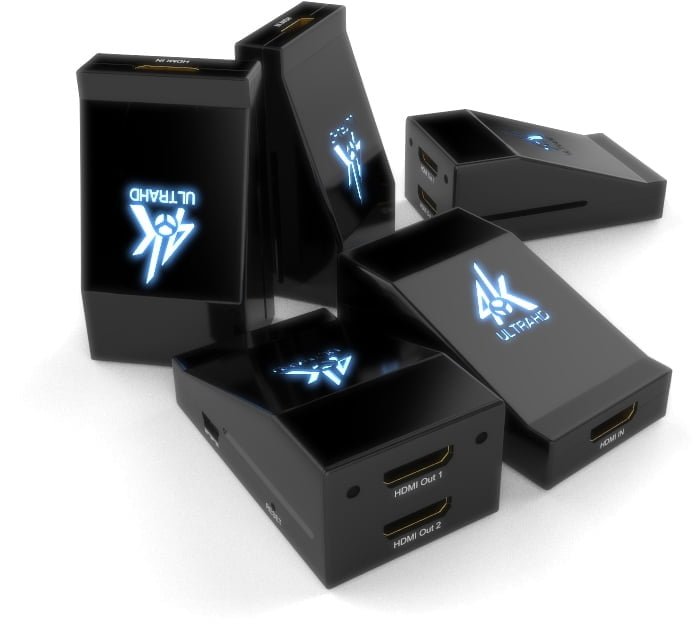 HDfury Splitter 4K UHD - موزع HDMI بمدخل واحد ومخرجين